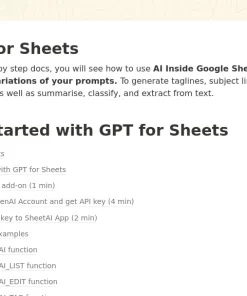 GPT For Sheets