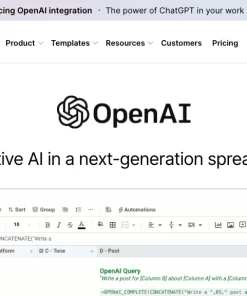 OpenAI in Spreadsheet